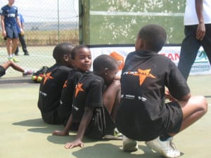 Kids watching frontball